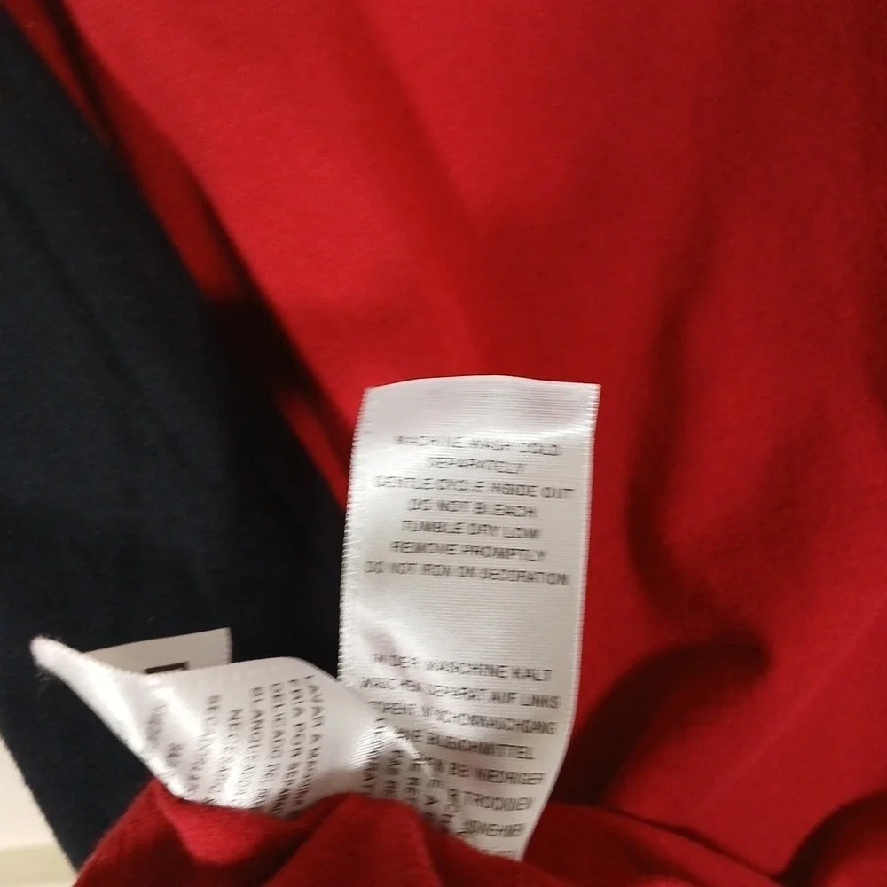 True Religion Raglan Shirt Logo Long Sleeve‎ Graphic Tee Men's Large Red Cotton